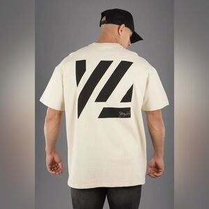 Mens YoungLA 413 Oversized Tee Bloc T-Shirt - Off White Size Medium